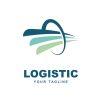 logistic company logo vector with slogan template